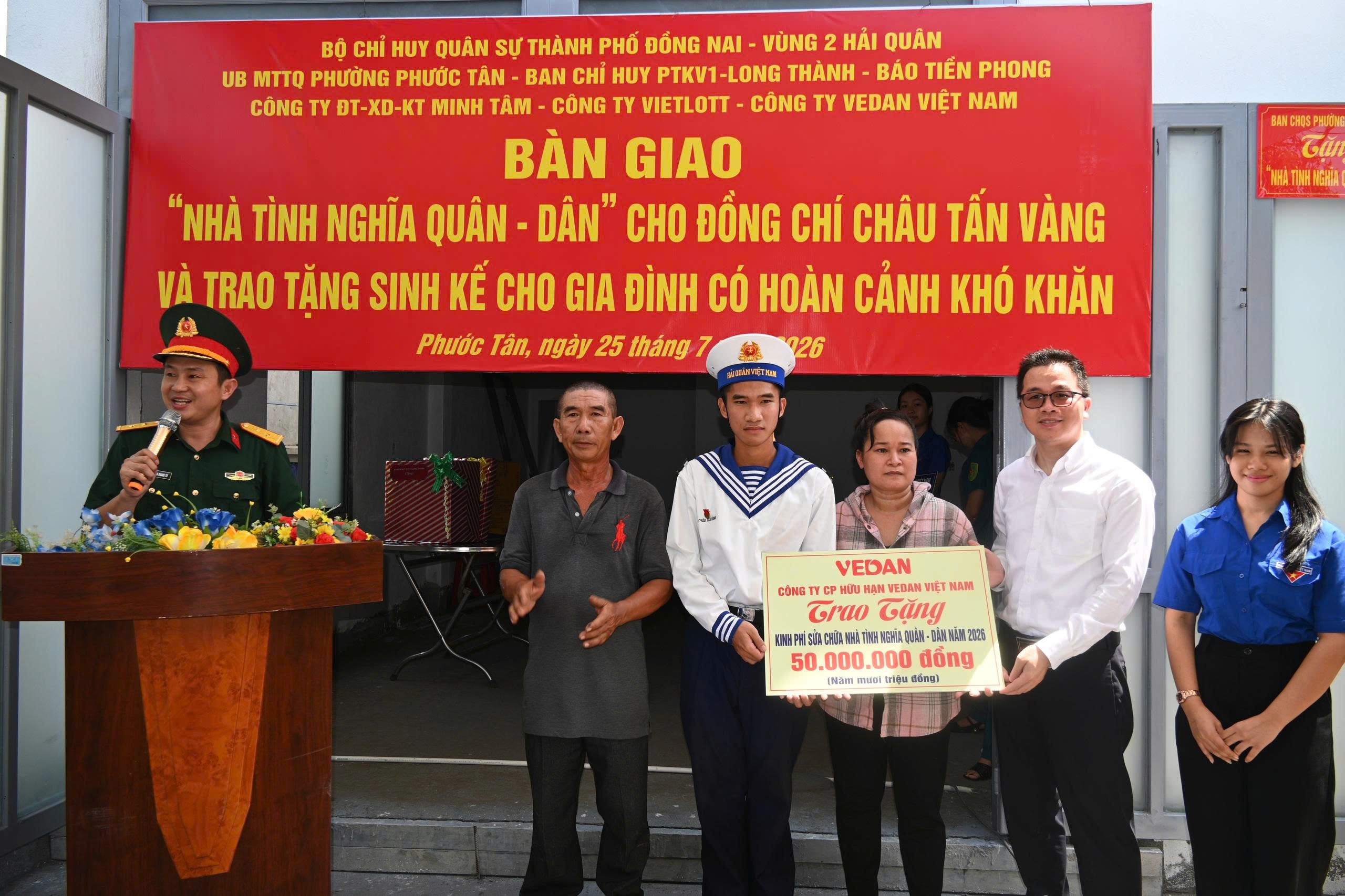 Vedan chung tay xây “Nhà tình nghĩa quân - dân”, tiếp sức hậu phương để người lính “vững tay súng” - Ảnh 2