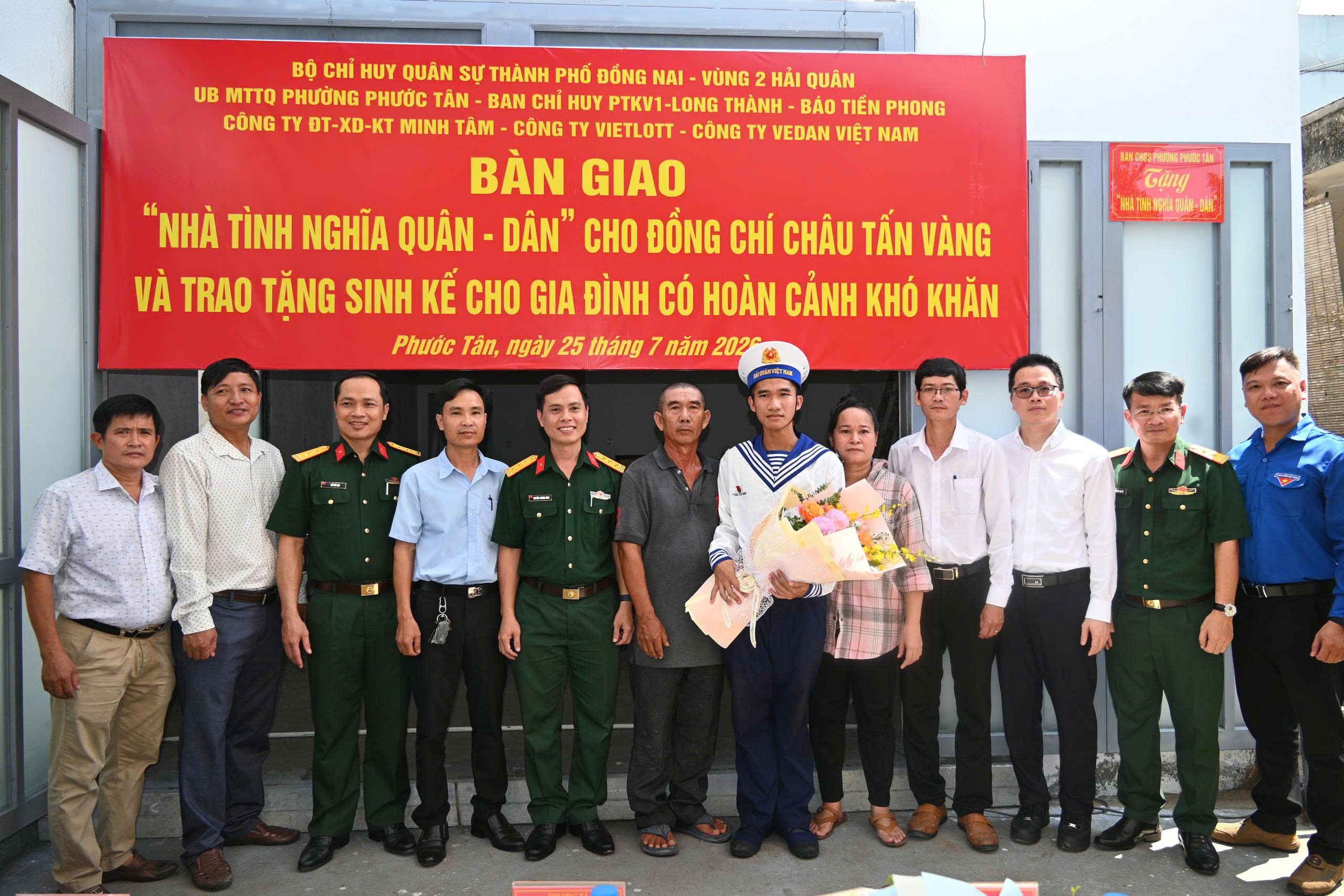 Vedan chung tay xây “Nhà tình nghĩa quân - dân”, tiếp sức hậu phương để người lính “vững tay súng” - Ảnh 1