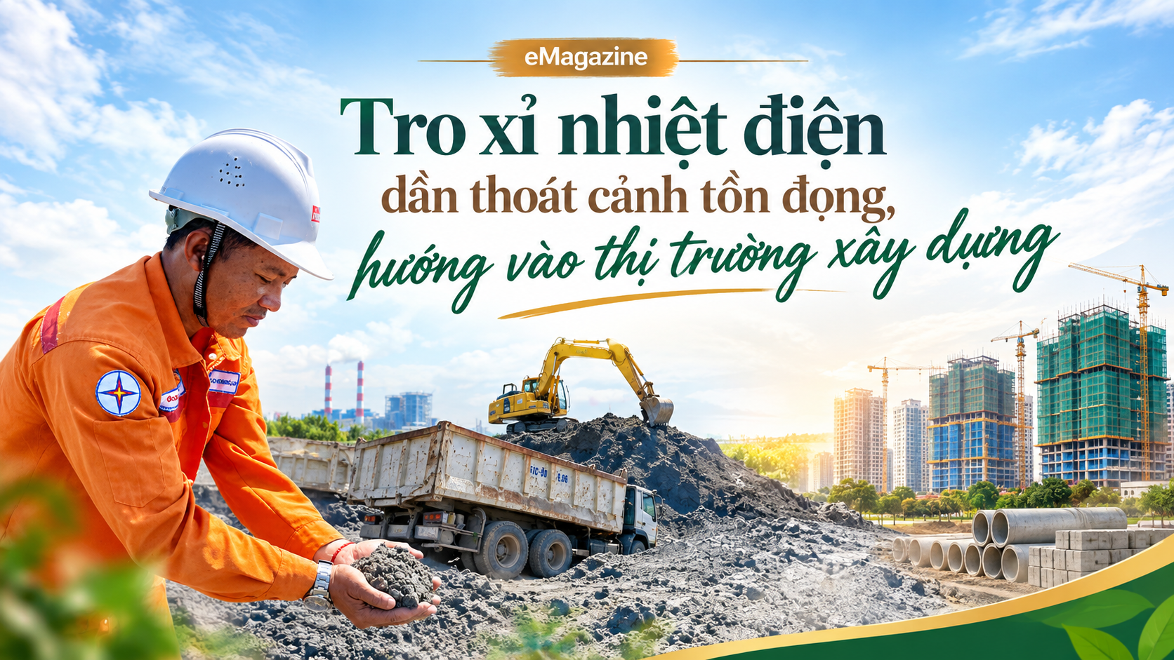 [eMagazine] Tro xỉ nhiệt điện dần thoát cảnh tồn đọng, hướng vào thị trường xây dựng
