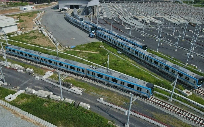 Depot Long Bình có sức chứa 30 đoàn tàu, đáp ứng nhu cầu vận hành.