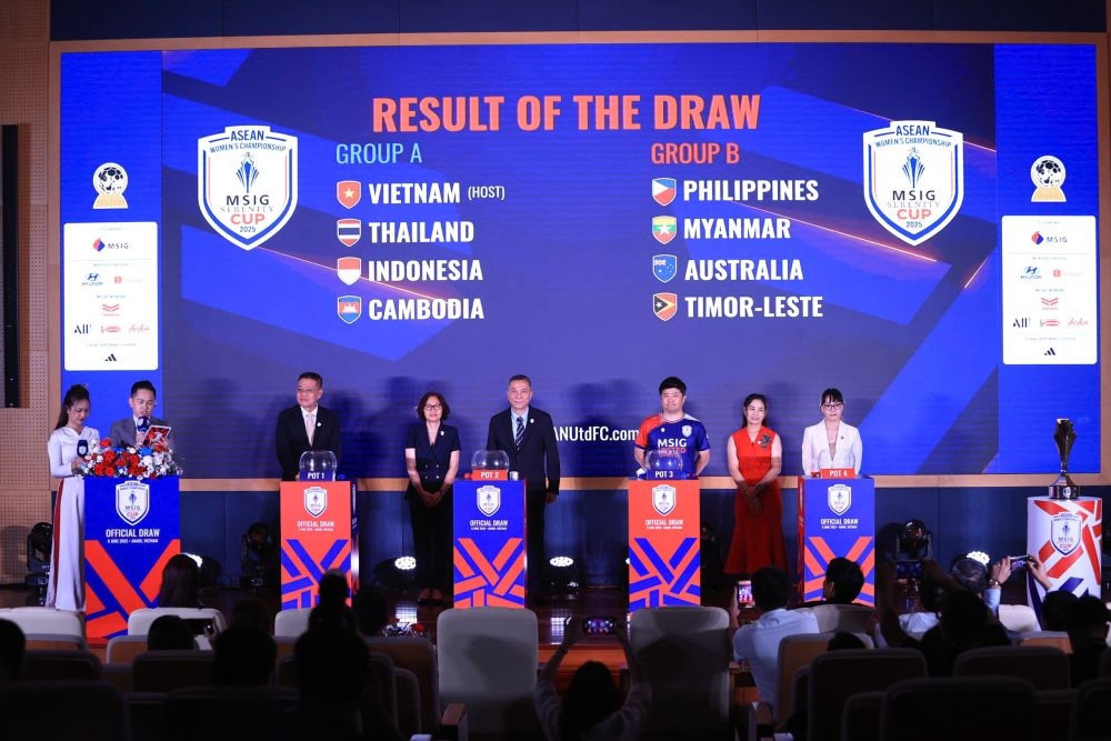Bốc thăm chia bảng giải vô địch Bóng đá nữ Đông Nam Á 2025