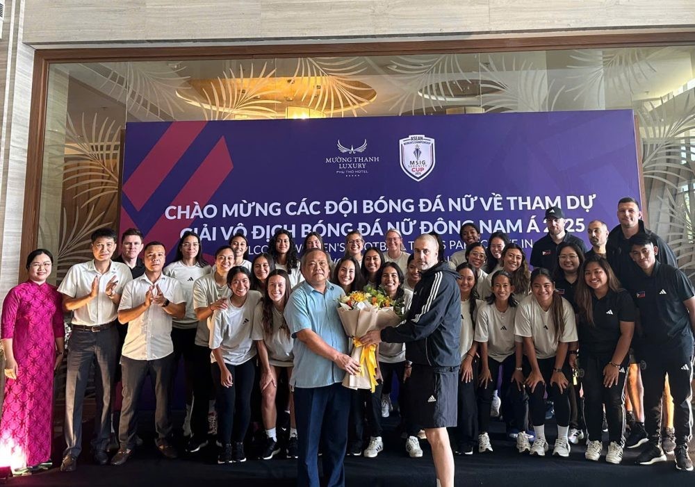 Đội tuyển nữ Philippines được chào đón tại Phú Thọ, địa điểm thi đấu Bảng B MSIG Serenity Cup 2025