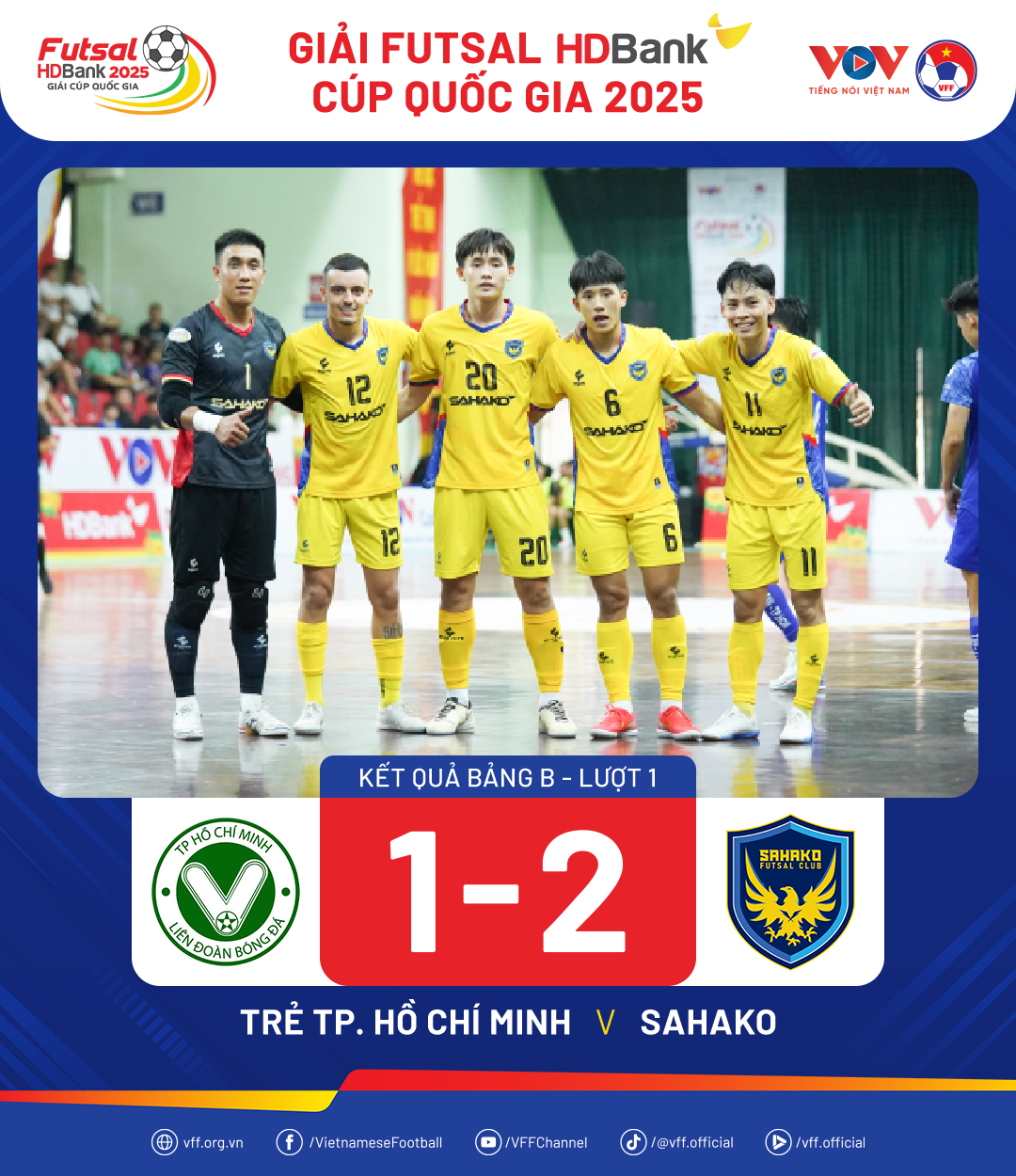 Sahako giành chiến thắng 2-1 trước Trẻ TP. Hồ Chí Minh