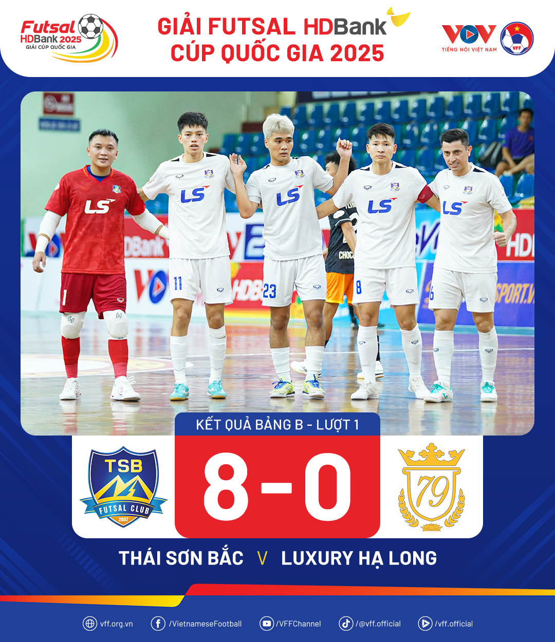 Thái Sơn Bắc đè bẹp Luxury Hạ Long với tỉ số đậm 8-0