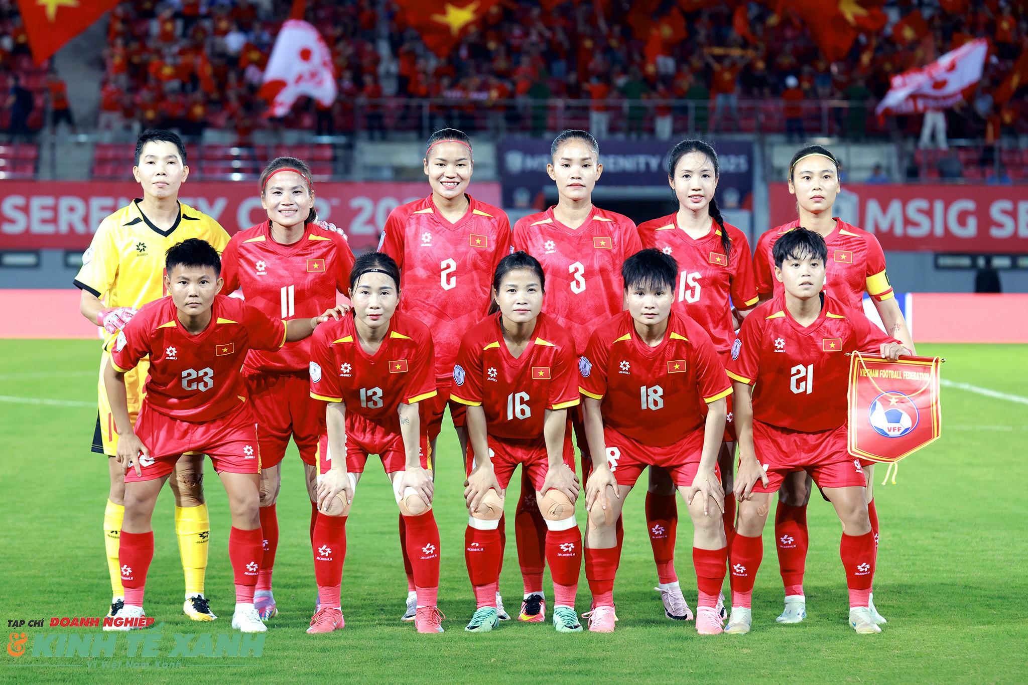 Đội hình xuất phát của đội tuyển nữ Việt Nam trận gặp Nữ Campuchia