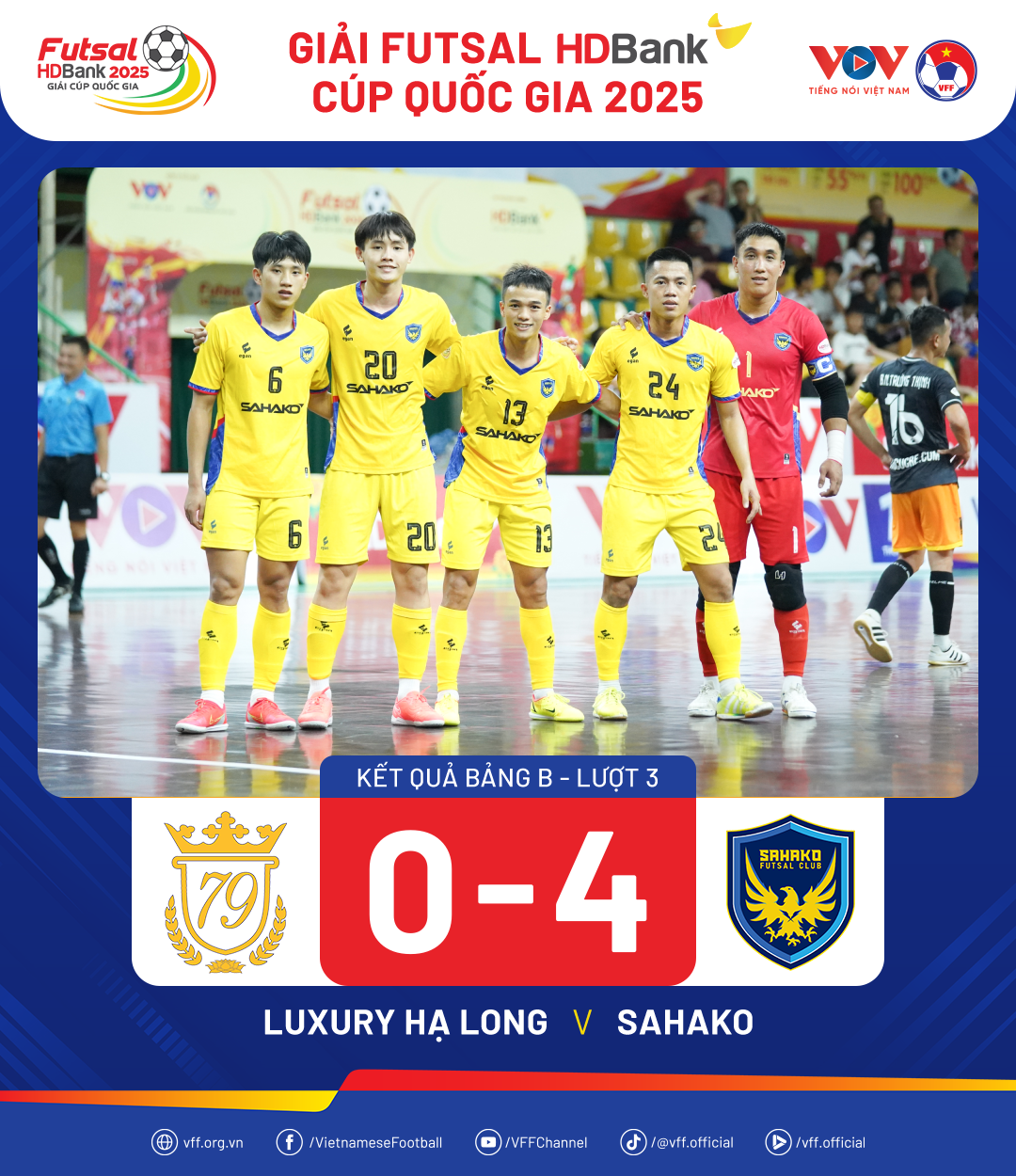 Sahako thắng 4-0 trước Luxury Hạ Long để đoạt tấm vé cuối cùng vào Bán kết