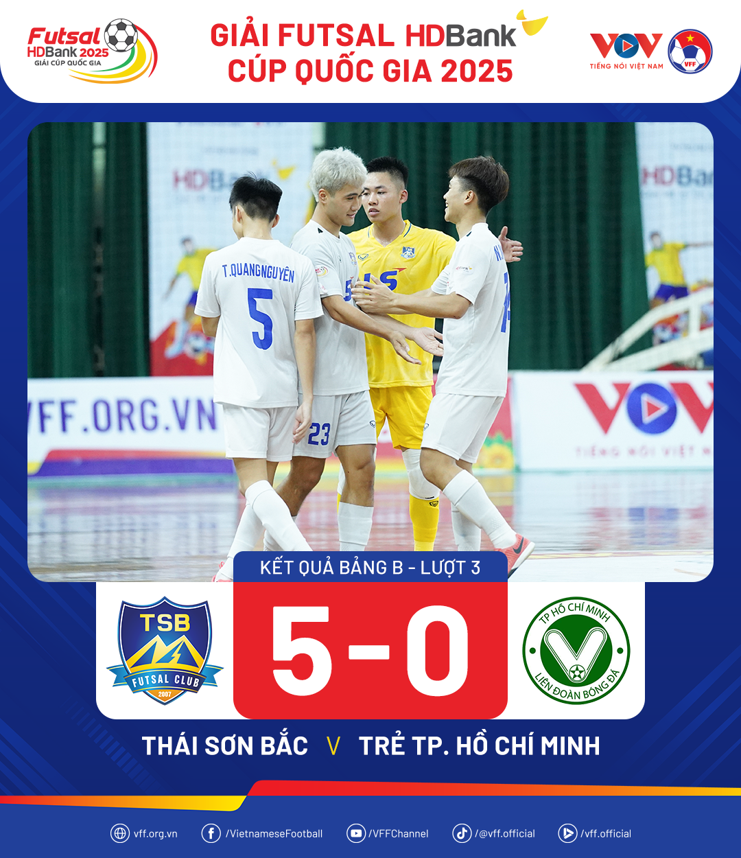 Thái Sơn Bắc dễ dàng thắng đậm 5-0 trước Trẻ TP. Hồ Chí Minh