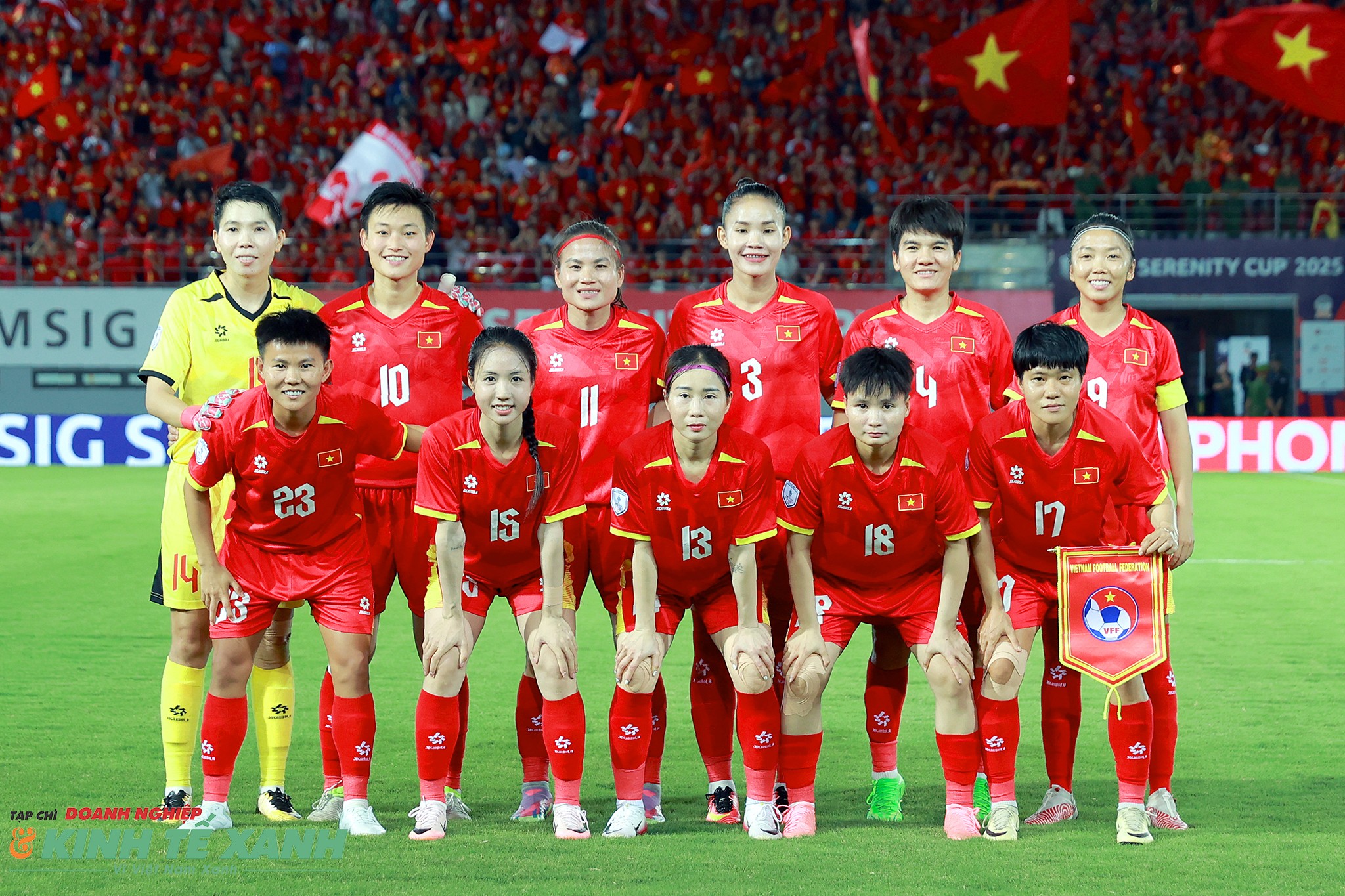 Đội hình xuất phát của đội tuyển nữ Việt Nam trận gặp đội tuyển nữ Thái Lan
