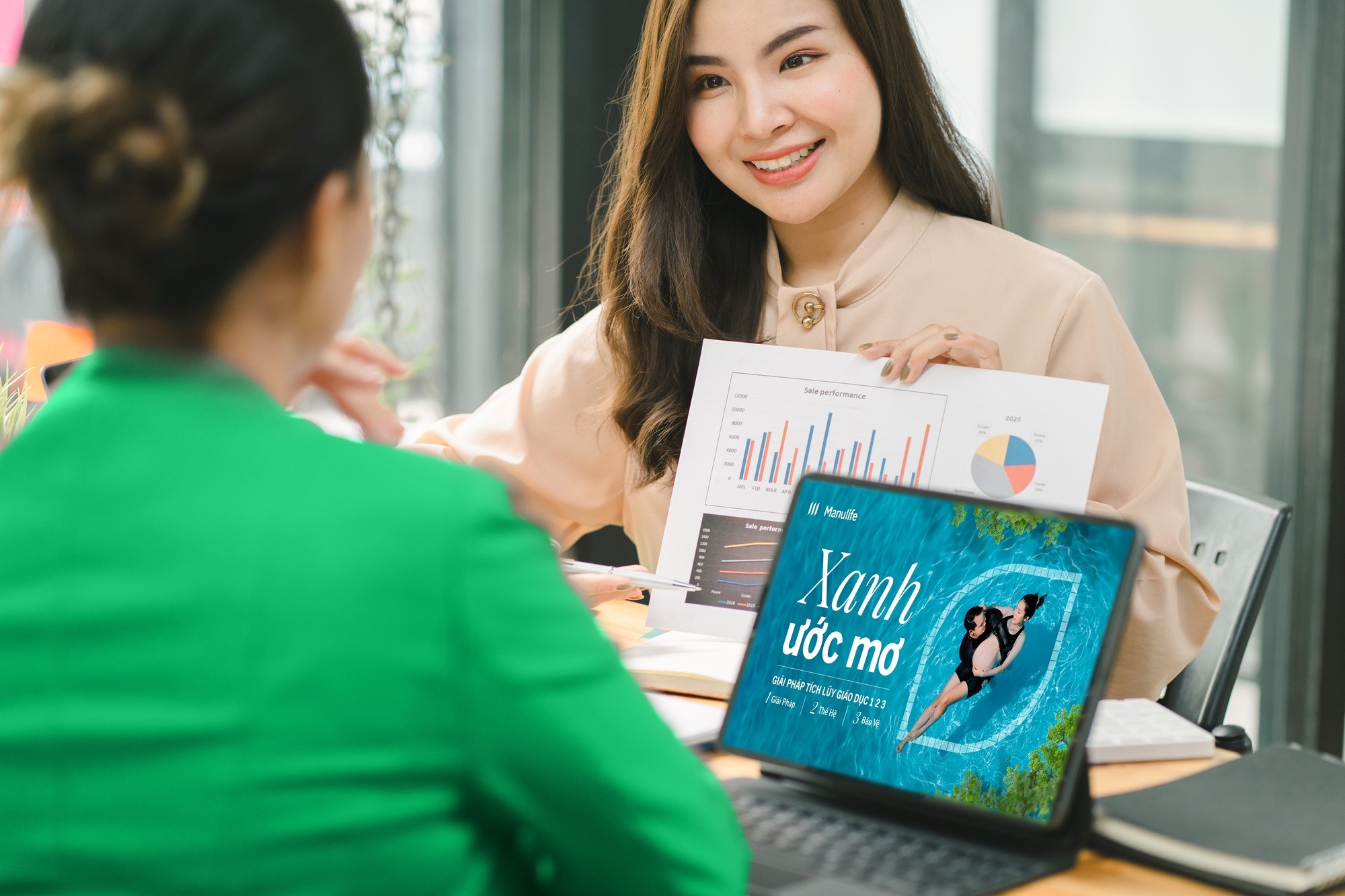 Sản phẩm bảo hiểm ‘Xanh Ước Mơ’ được nhiều khách hàng quan tâm.