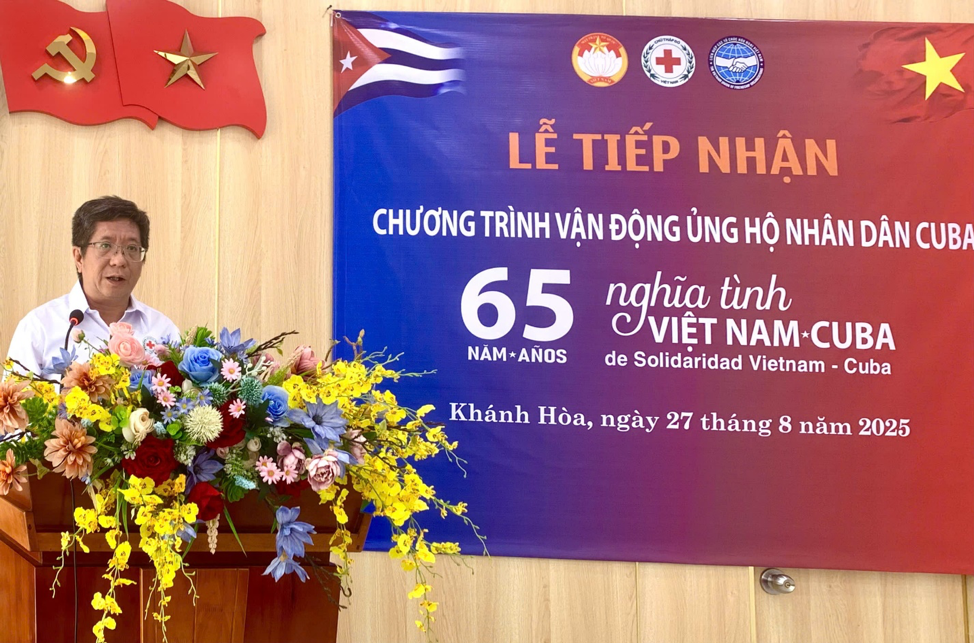 Khánh Hòa tiếp nhận 800 triệu đồng ủng hộ nhân dân Cuba