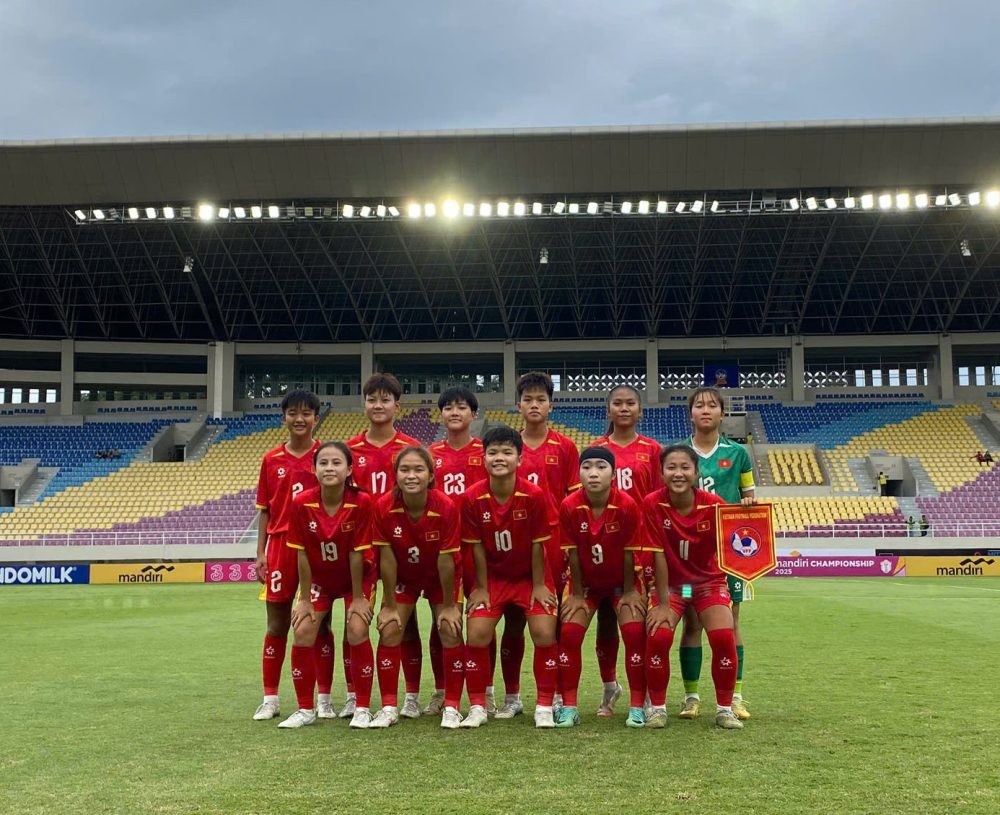 Đội hình xuất phát của đội tuyển U16 nữ Việt Nam trận gặp chủ nhà Indonesia