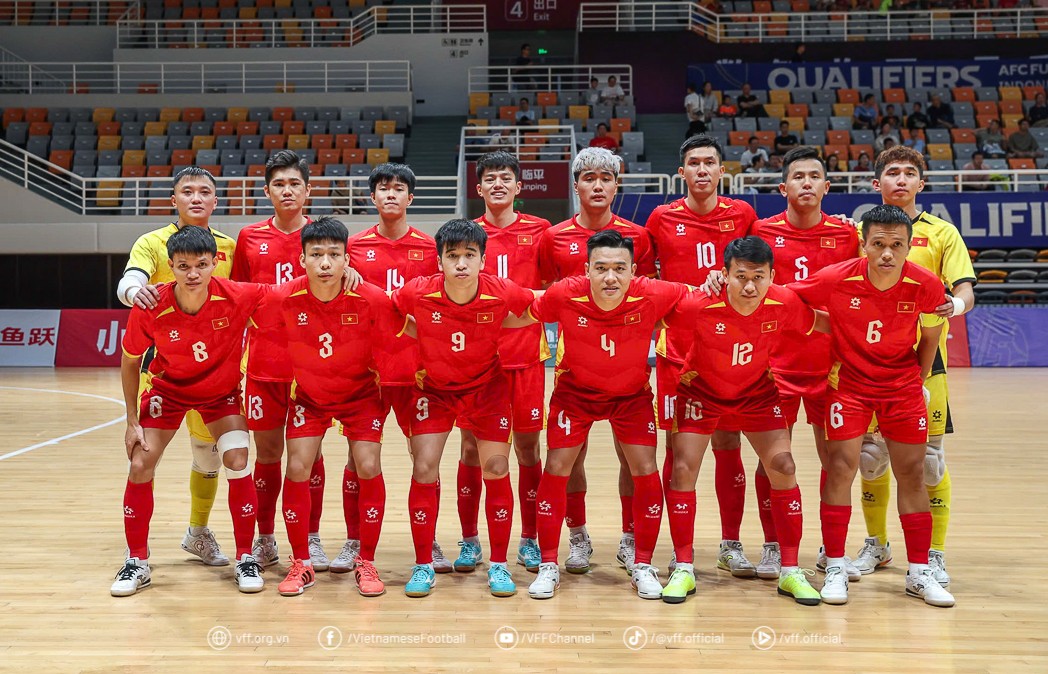 Đội hình xuất phát của đội tuyển futsal Việt Nam trận gặp Hồng Kông, Trung Quốc