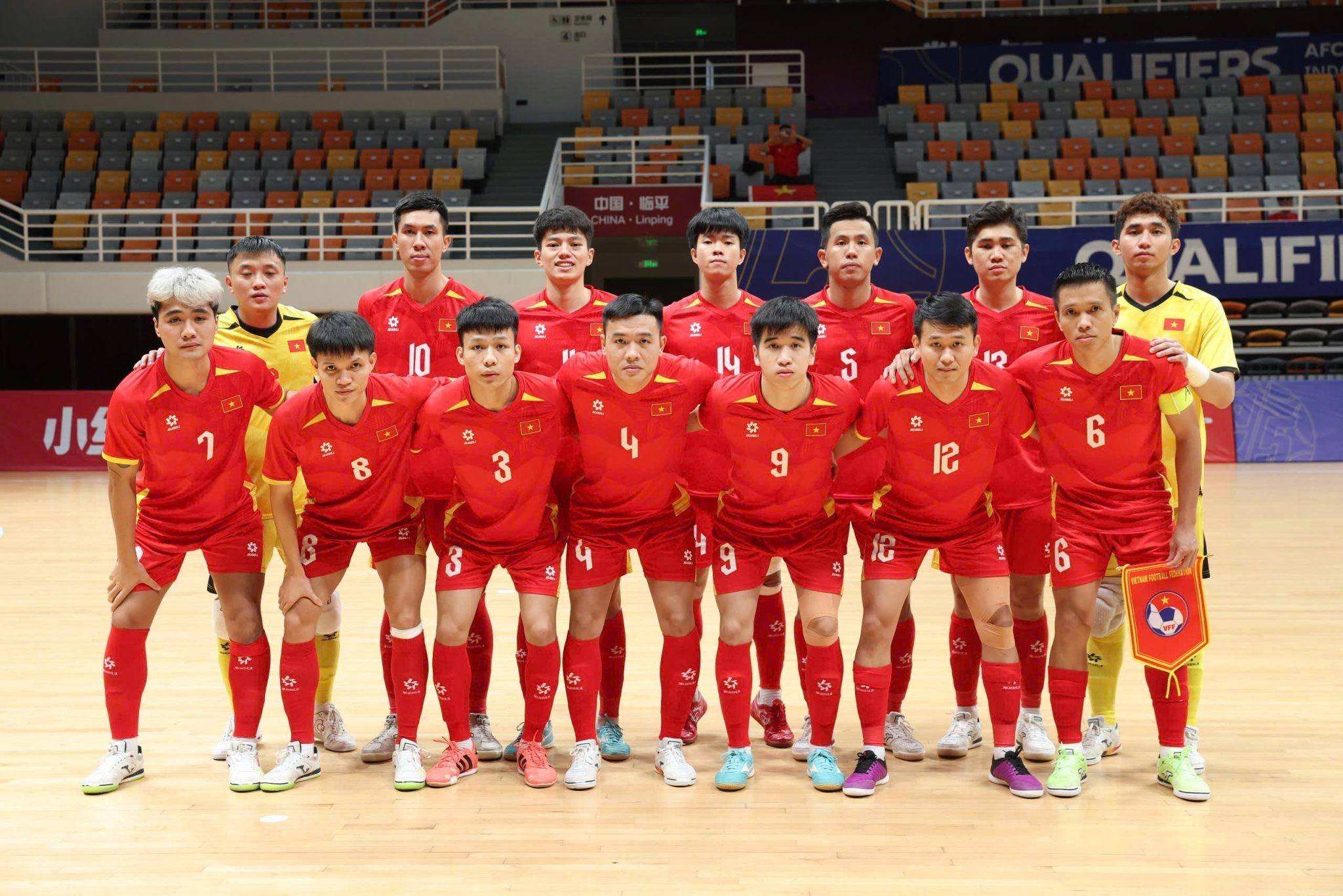 Đội hình xuất phát của đội tuyển futsal Việt Nam trận gặp Lebanon