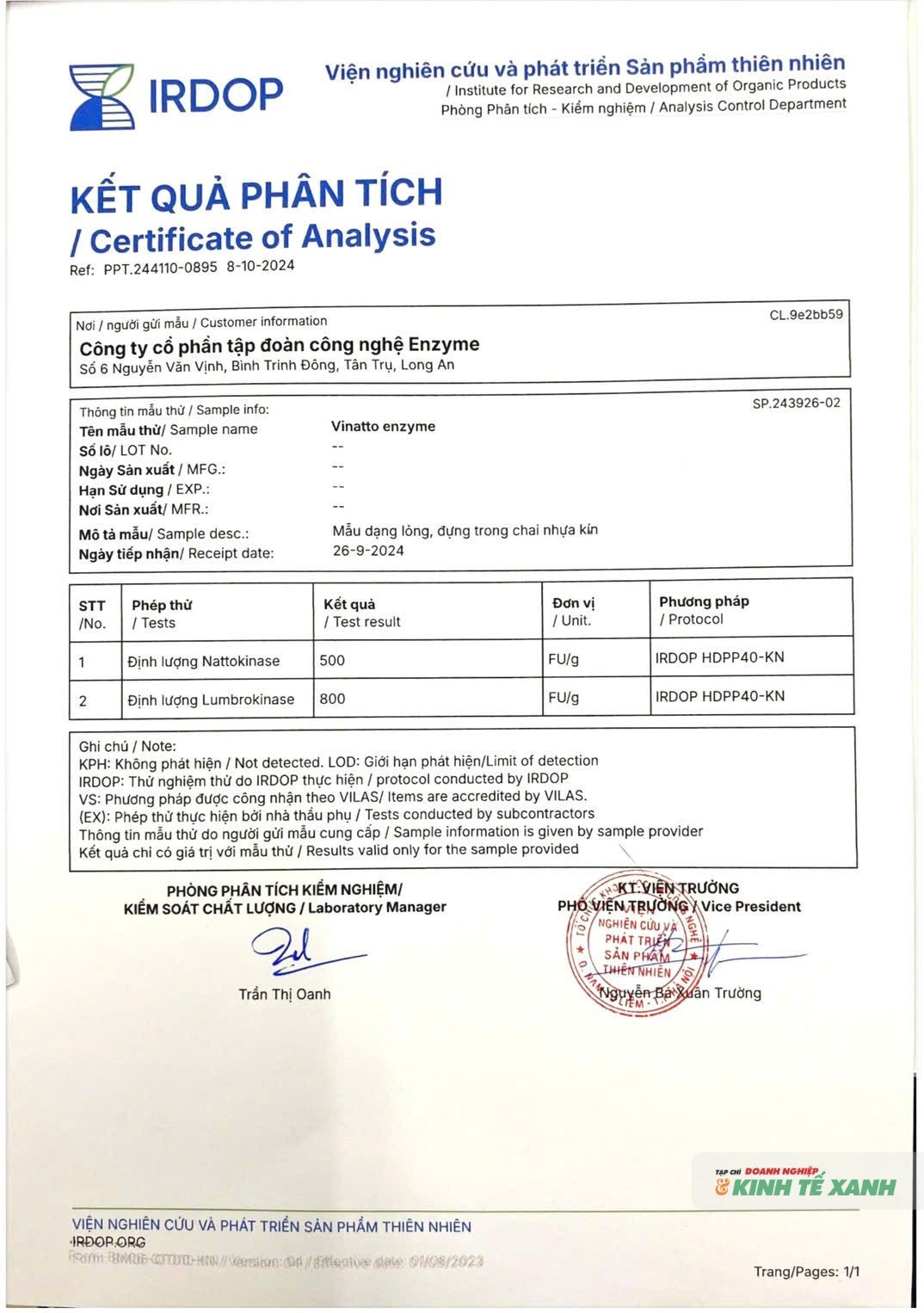 Tập đoàn Enzyme Việt Nam: Tiên phong xây dựng nền kinh tế xanh bền vững bằng công nghệ Enzyme sinh học