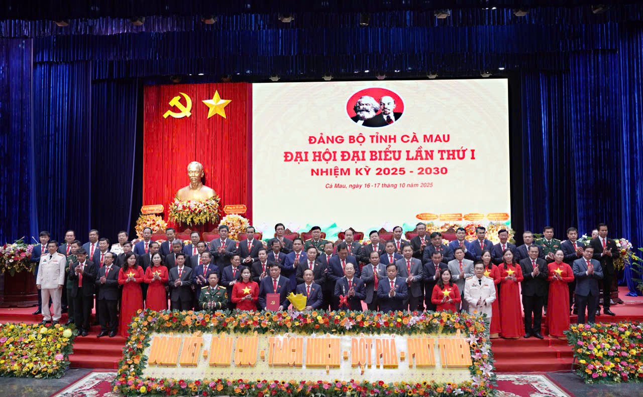 Cà Mau bước vào kỷ nguyên mới: Đại hội lần thứ I khẳng định tầm nhìn phát triển xanh, hiện đại, bền vững