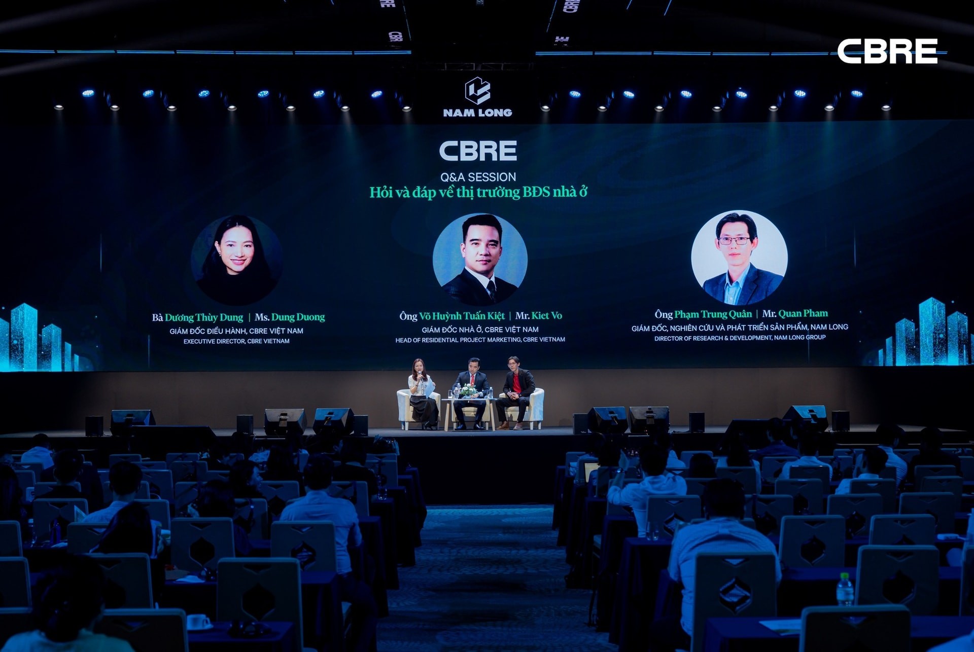 Diễn đàn bất động sản nhà ở với chủ đề “Kết nối hiện tại, Kiến tạo tương lai”, do CBRE và Nam Long đồng tổ chức.