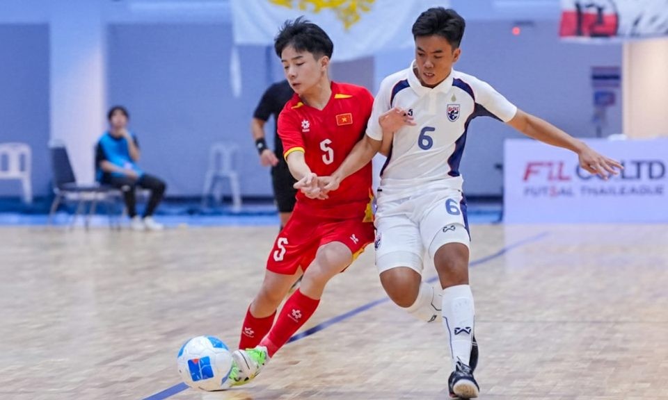 Futsal U16 Việt Nam để thua đội chủ nhà Thái Lan trong trận đấu thứ ba tại giải Đông Nam Á
