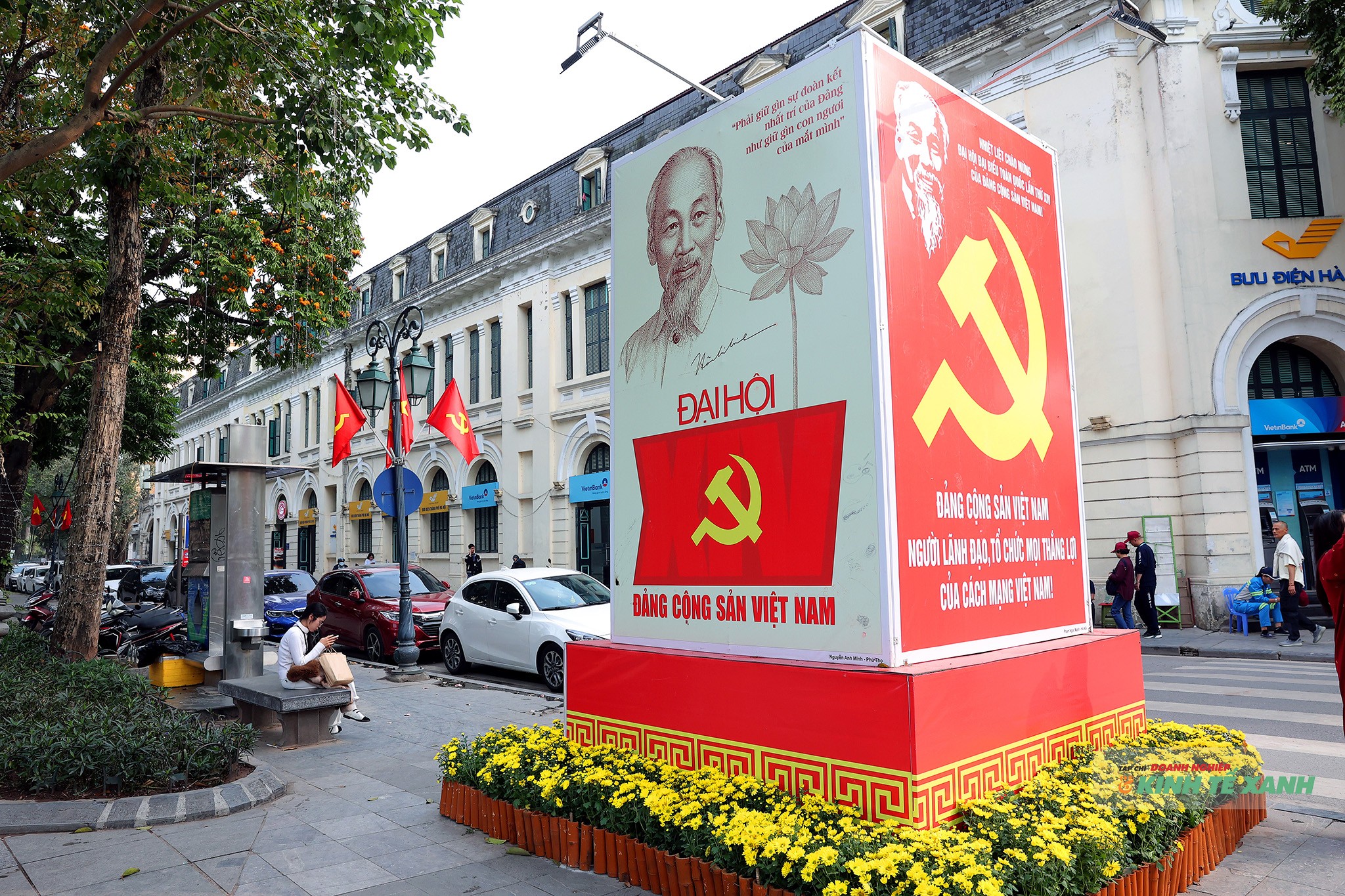 Một góc phố Đinh Tiên Hoàng, khu vực hồ Hoàn Kiếm, trung tâm Hà Nội