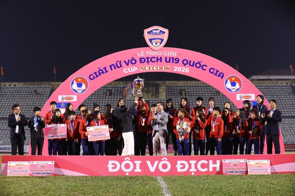 Lễ trao giải Bóng đá nữ Vô địch U19 Quốc gia 2026