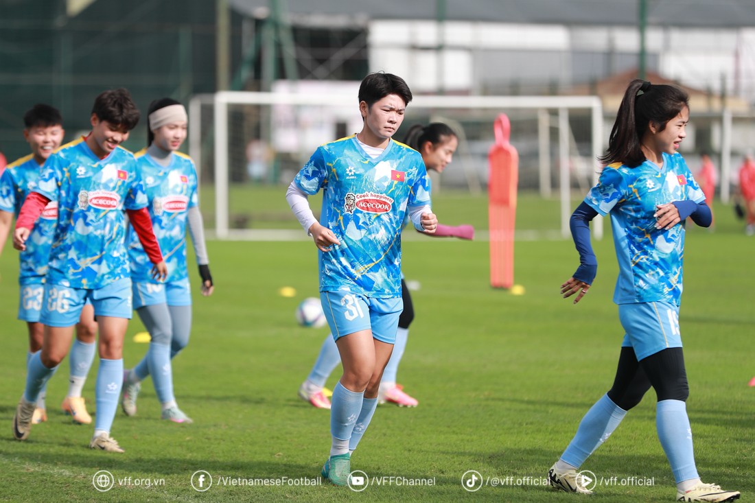 Đội tuyển nữ Việt Nam hoàn tất buổi tập cuối cùng trước ngày lên đường tham dự Vòng chung kết giải vô địch Bóng đá nữ châu Á Australia 2026