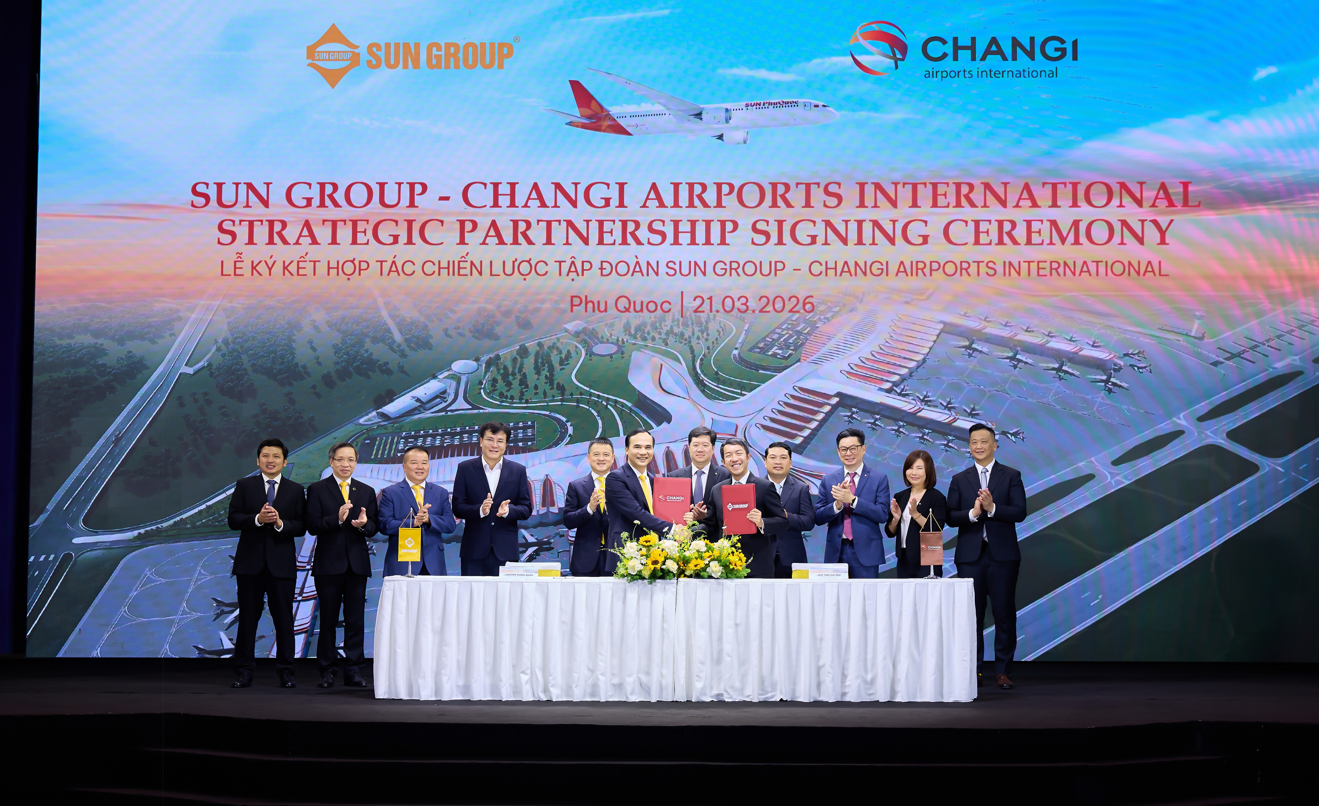 Tập đoàn Sun Group và Changi Airports International (CAI) của Singapore đã ký kết thỏa thuận hợp tác chiến lược.