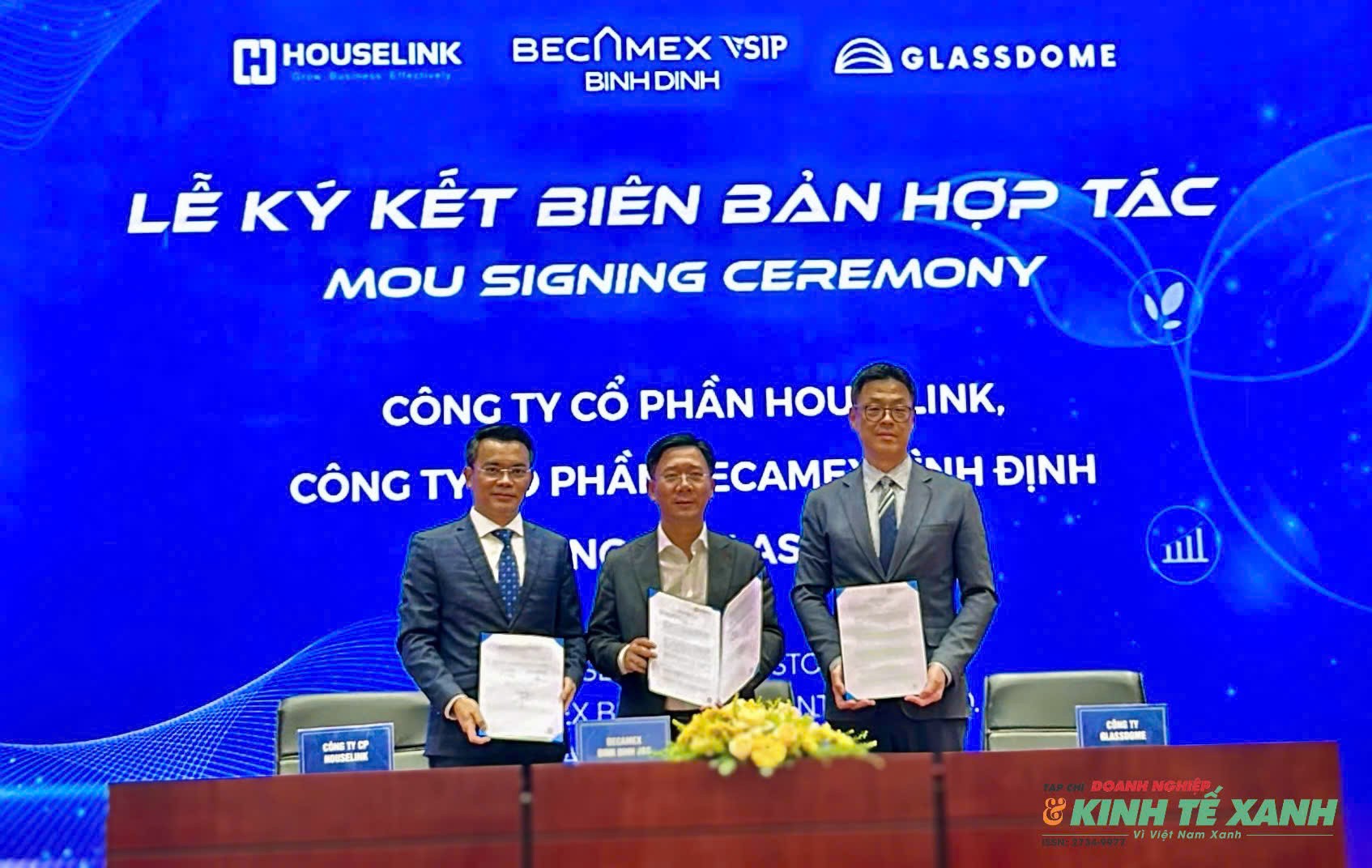 Công ty Cổ phần Houselink, Công ty cổ phần Becamex Bình Định và Công ty Glassdome ký kết Biên bản ghi nhớ