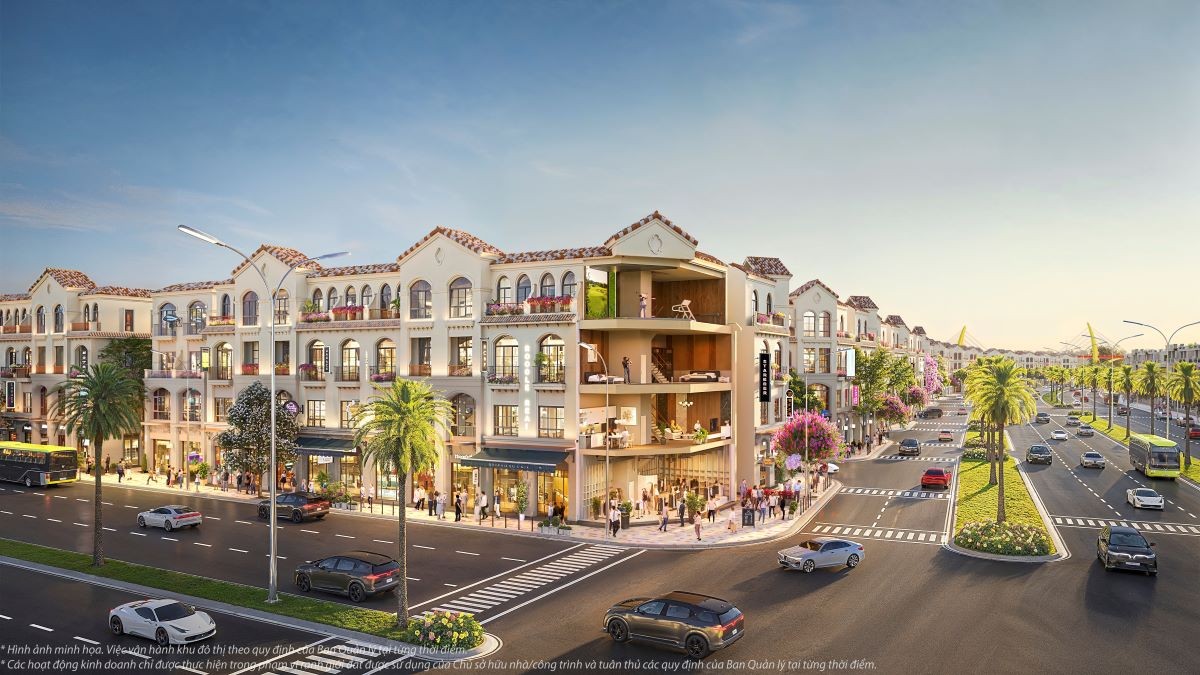 Royal Boulevard giữ vai trò đại lộ giao thương trung tâm tại Vinhomes Royal Island 