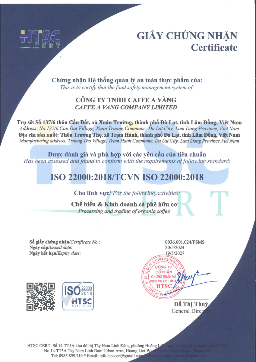 Không chạy theo sản lượng, Cà phê A Vàng chọn lối đi khác để nâng giá trị cà phê Việt
