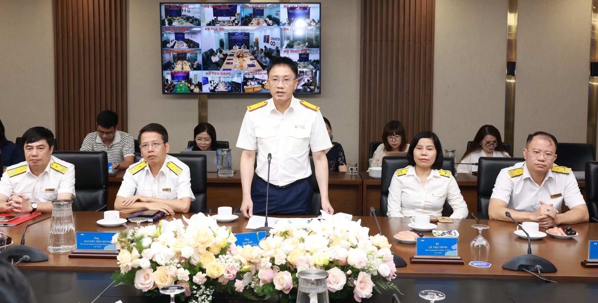 Ông Mai Sơn - Phó Cục trưởng Cục Thuế phát biểu tại sự kiện