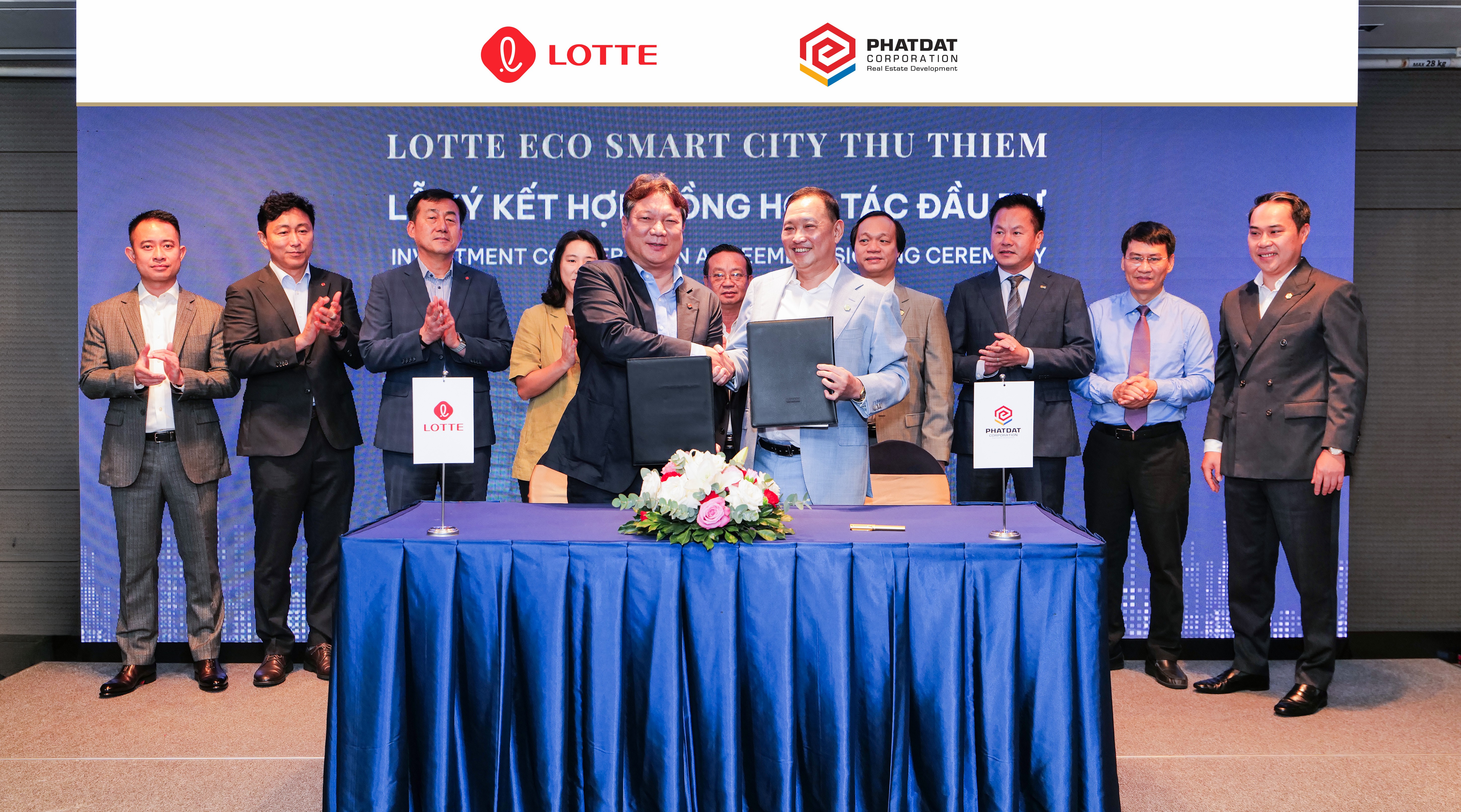 Lotte và Phát Đạt chính thức ký kết Hợp đồng Hợp tác Đầu tư dự án Lotte Eco Smart City Thu Thiem ngày 26/06/2026.