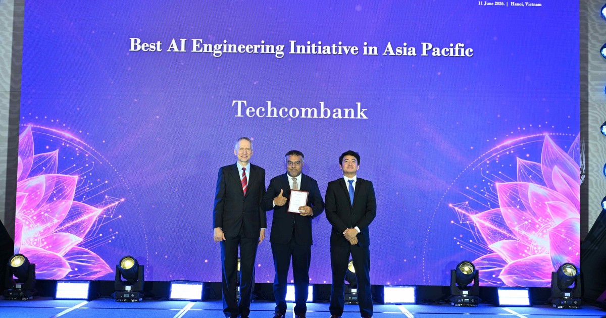 Techcombank giành giải thưởng Sáng kiến Kỹ thuật AI xuất sắc nhất khu vực Châu Á - Thái Bình Dương tại Lễ trao giải AI Excellence Awards 2026 của The Asian Banker.