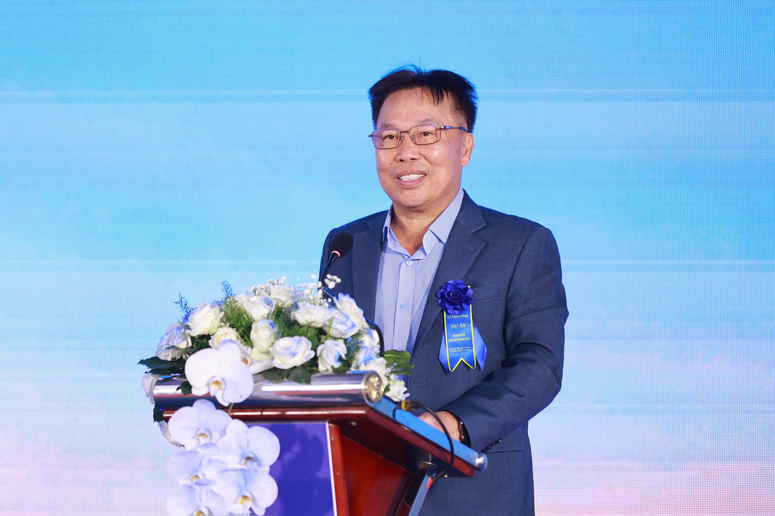 Ông Lê Tự Minh, Chủ tịch HĐQT Công ty Cổ phần Đầu tư IMG phát biểu tại buổi lễ khởi công dự án. 