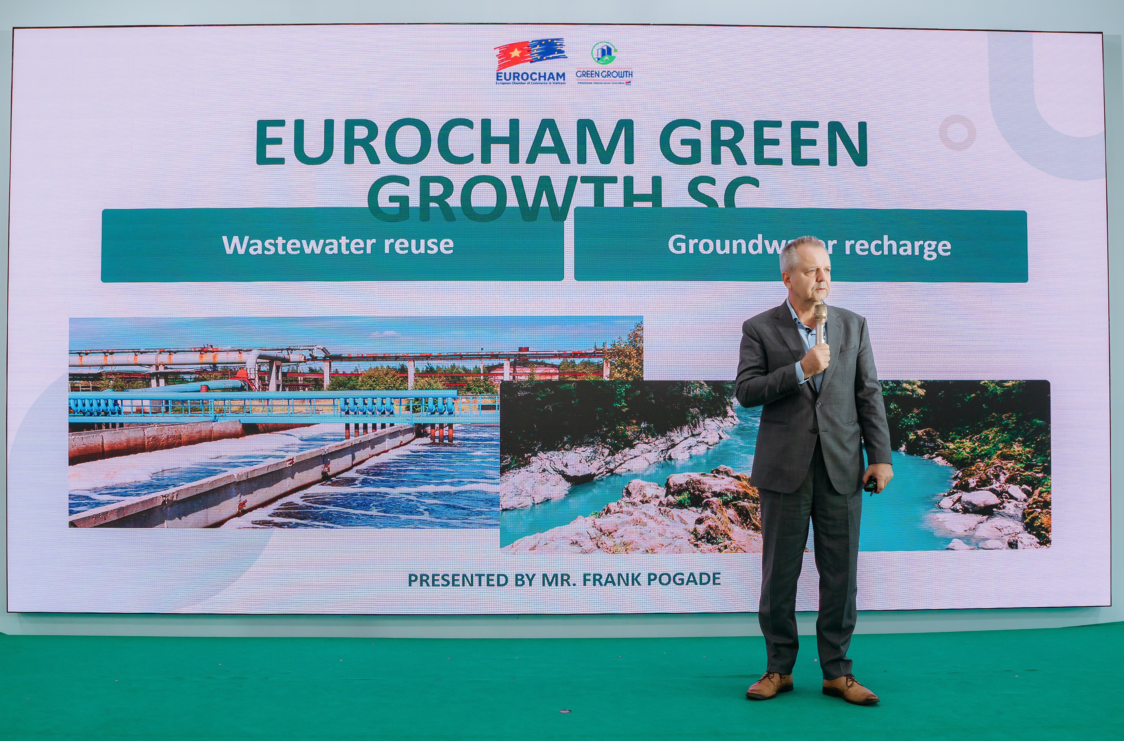 Ông Frank Pogade - Phó Chủ tịch Tiểu ban Tăng trưởng Xanh (GGSC) thuộc EuroCham. (Ảnh: BTC)