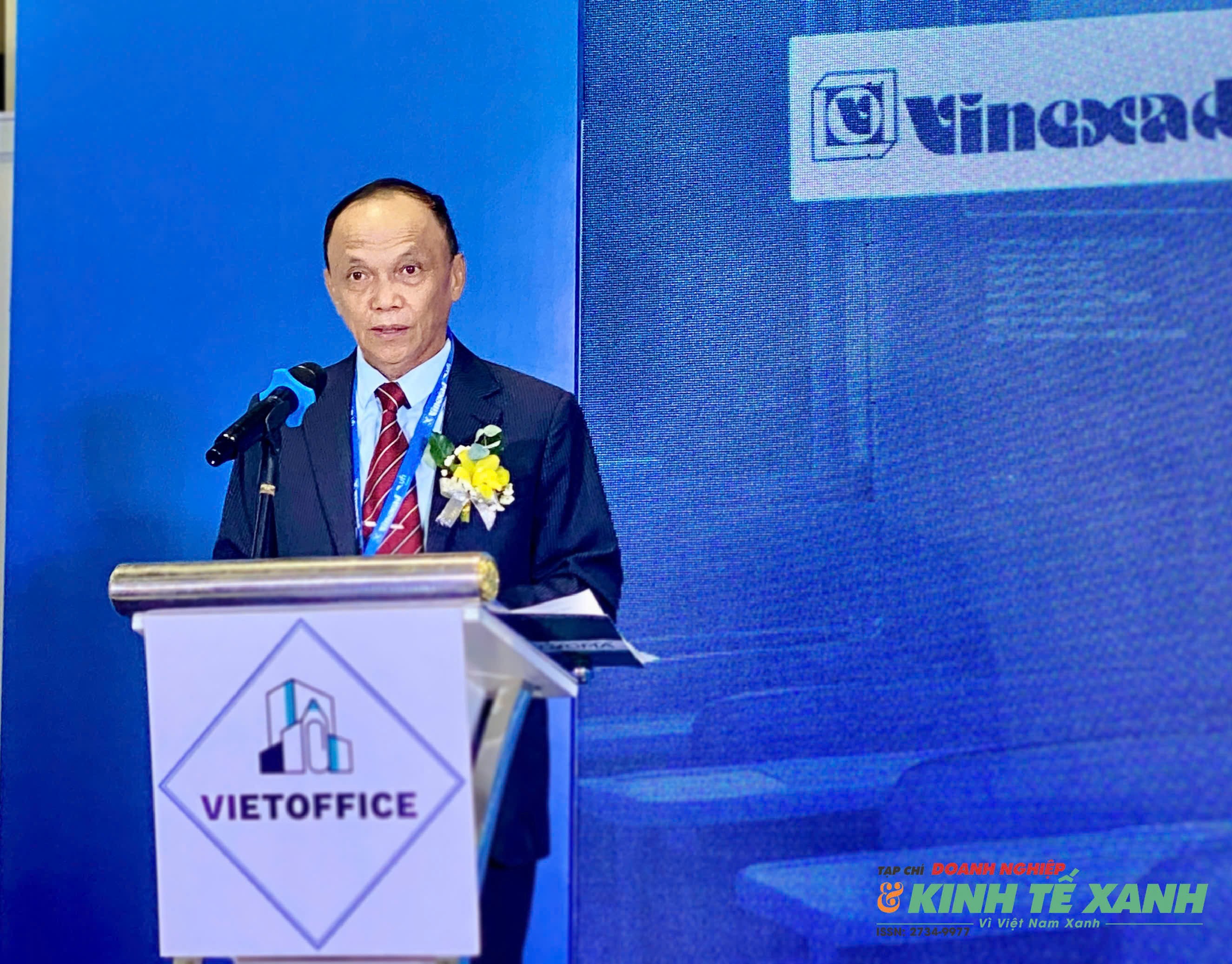 Ông Nguyễn Tuấn Minh, Chủ tịch Hiệp hội Máy văn phòng Việt Nam (VOMA), Chủ tịch HĐQT Tập đoàn VPS. (Ảnh: Võ Nga)