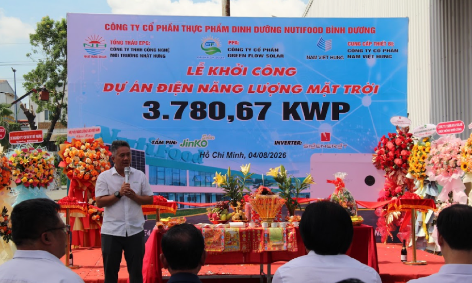 Green Flow Solar Khởi công dự án điện mặt trời áp mái 3,78 MWp tại Nutifood Bình Dương - Ảnh 3