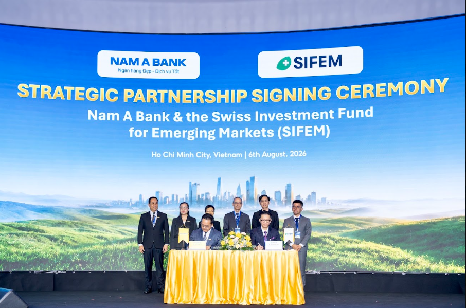 Nam A Bank ký kết thỏa thuận tín dụng xanh quốc tế với SIFEM AG. (Ảnh: BTC)
