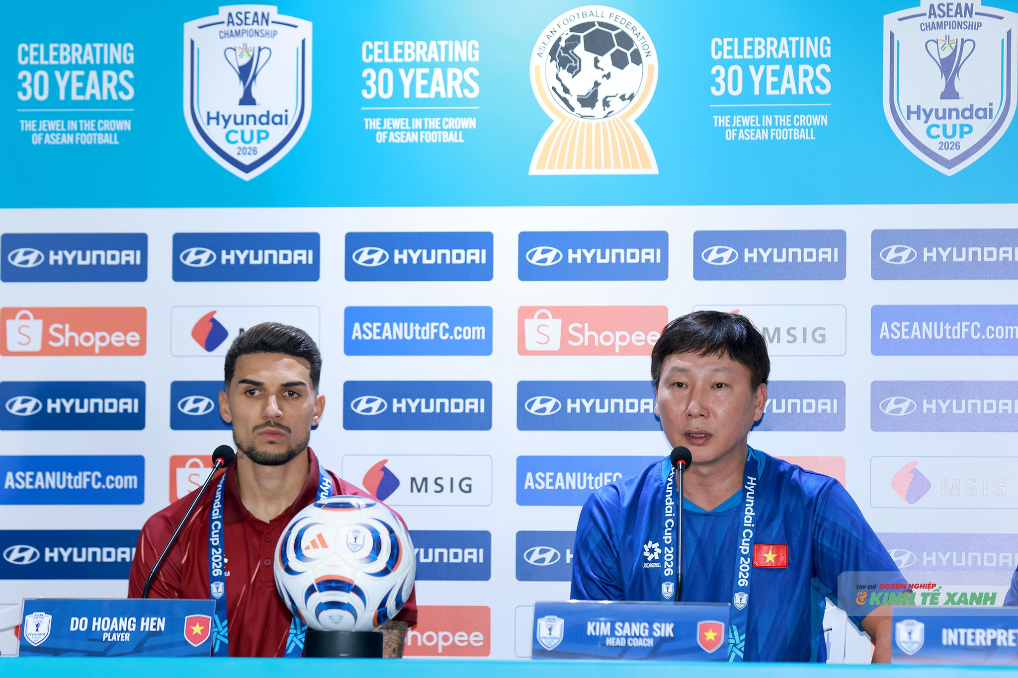 Họp báo trước trận chung kết lượt đi ASEAN Cup 2026 giữa đội tuyển Việt Nam và đội chủ nhà Thái Lan.