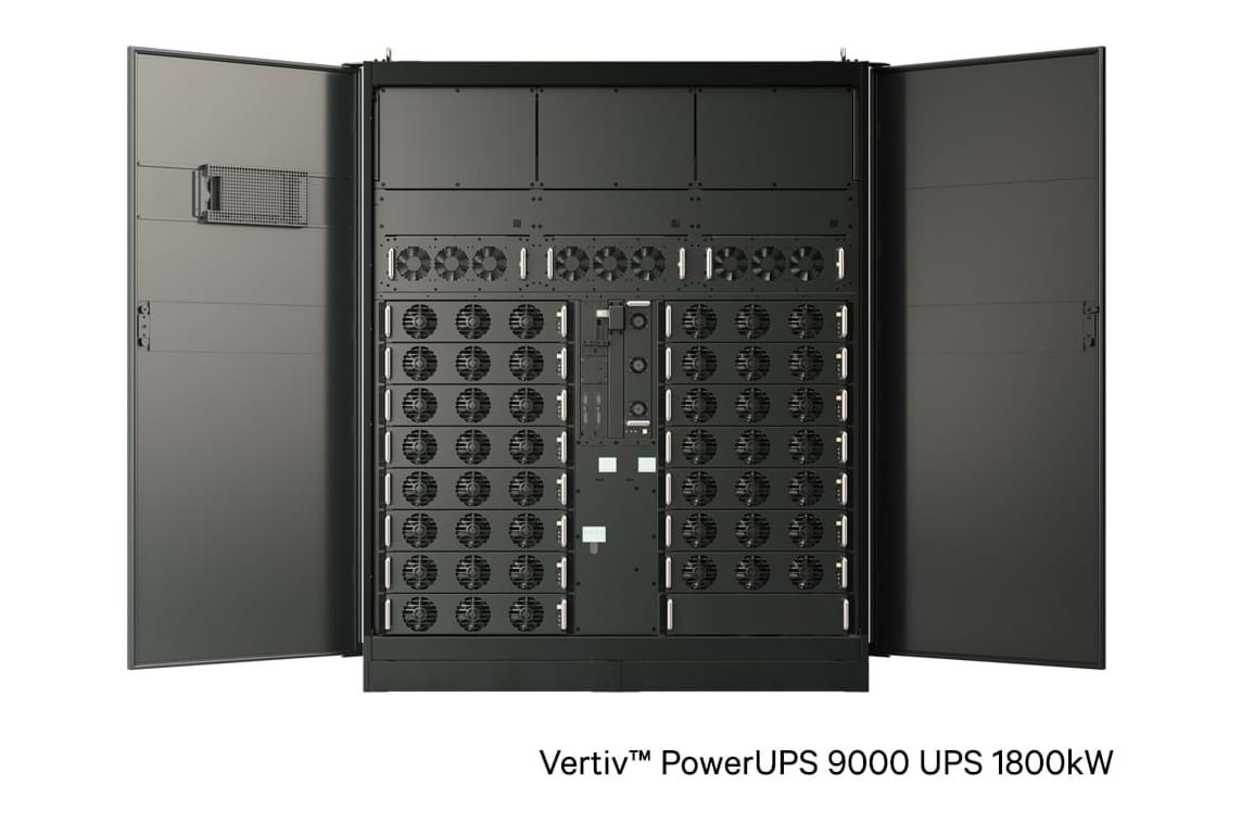 Với công suất 1,8 MW, Vertiv PowerUPS 9000 được thiết kế nhằm giúp các đơn vị vận hành ứng phó với đặc tính phụ tải biến động nhanh và khó dự đoán hơn từ AI.