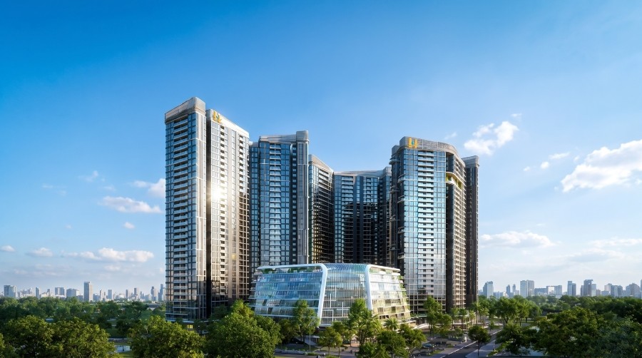 Phối cảnh dự án khu căn hộ tại phường Tân Thuận của Hưng Lộc Phát Corp, mở rộng nguồn cung cho bất động sản khu Nam TP.HCM. (Ảnh: BTC)