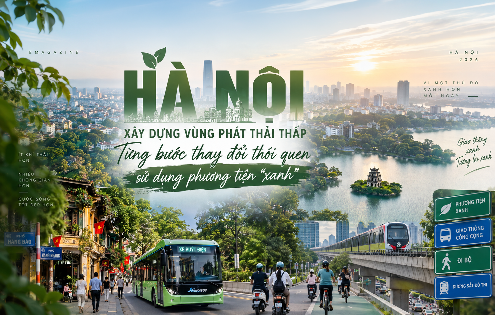 [Emagazine] Hà Nội xây dựng vùng phát thải thấp từ thay đổi thói quen sử dụng phương tiện “xanh”