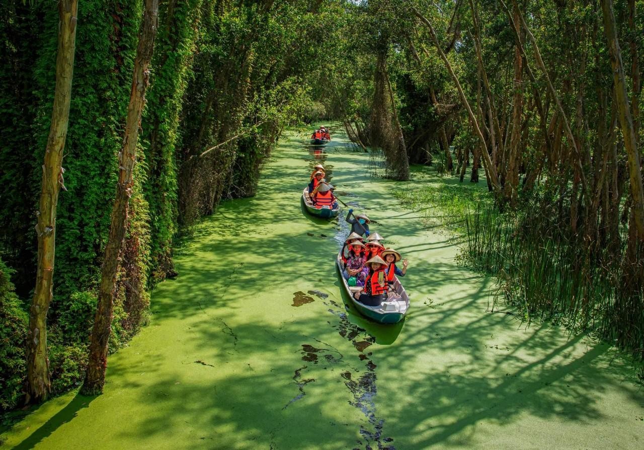 Làng Nổi Tân Lập tại Tây Ninh. (Ảnh: IT)