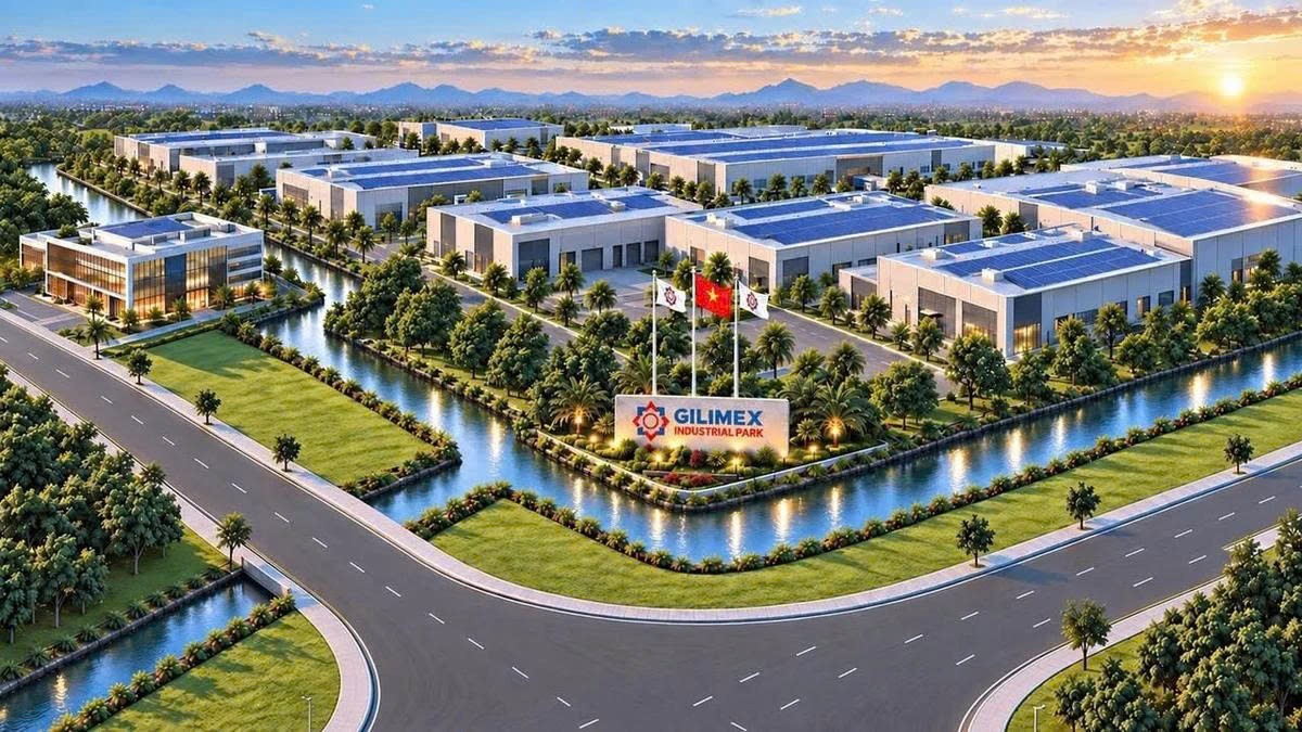 Phối cảnh khu công nghiệp Nghĩa Hưng. (Ảnh: Gilimex Industrial Park)