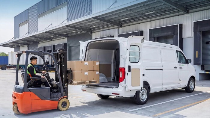 Mẫu xe ô tô điện đầu tiên do THACO AUTO sản xuất và mang thương hiệu riêng. (Ảnh: THACO AUTO)