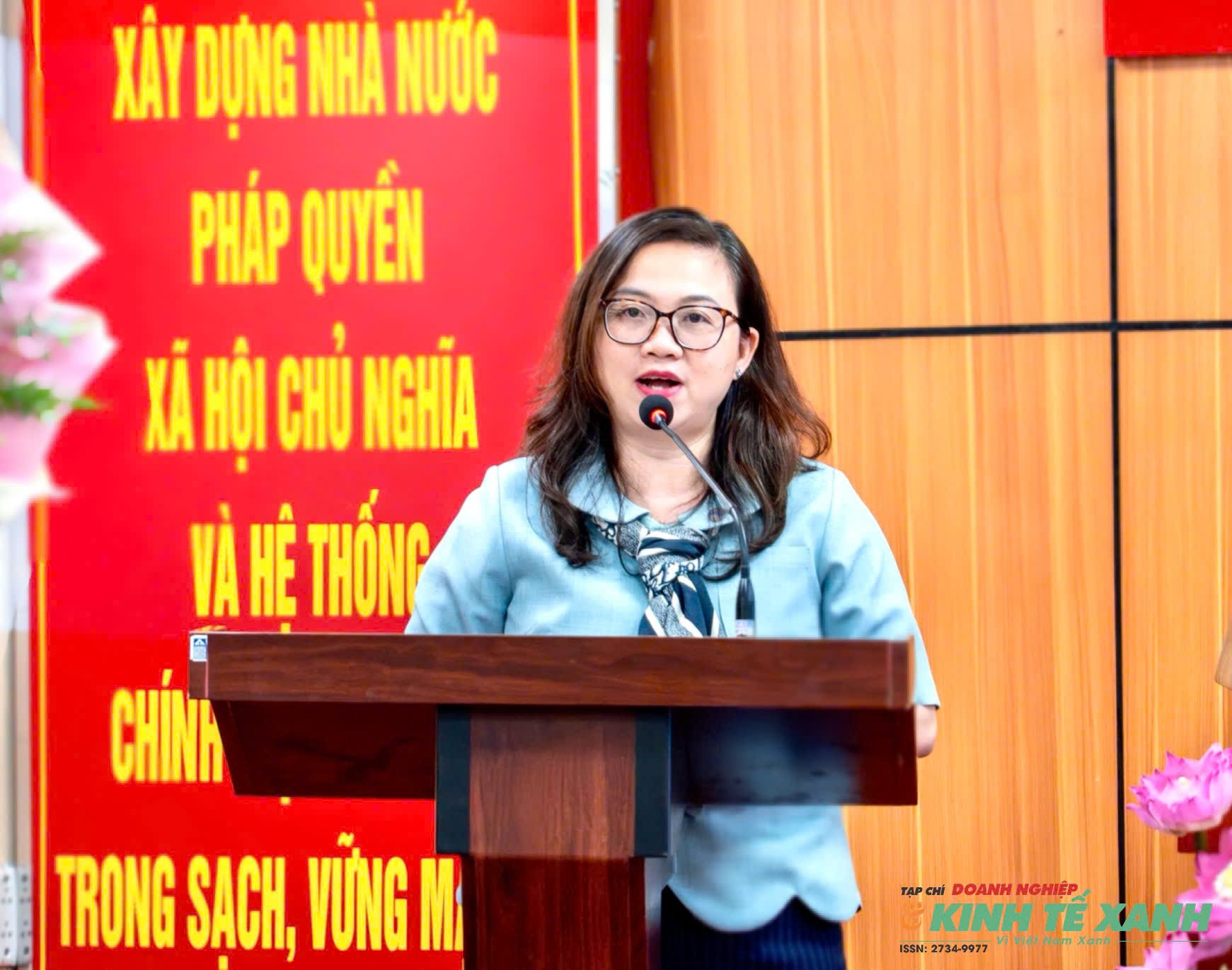 Bà Huỳnh Đinh Thái Linh, Tổng Giám đốc Công ty TNHH WTC Becamex. (Ảnh: QUỐC CƯỜNG)
