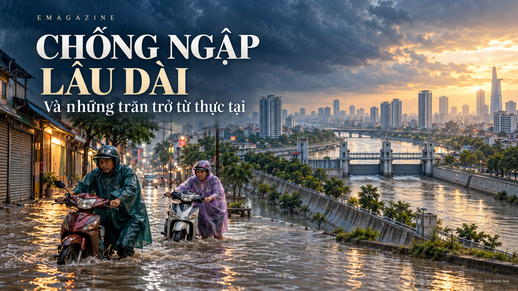 [Emagazine] Chống ngập lâu dài ở 2 đô thị lớn và những trăn trở từ thực tại