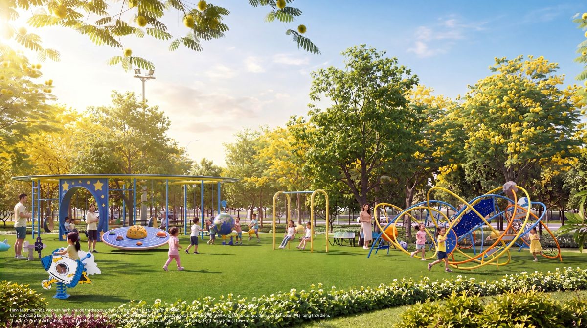 Sân chơi chủ đề tại Galaxy Park - nơi con trẻ thoải mái vận động và khám phá khoa học ngay gần nhà. 