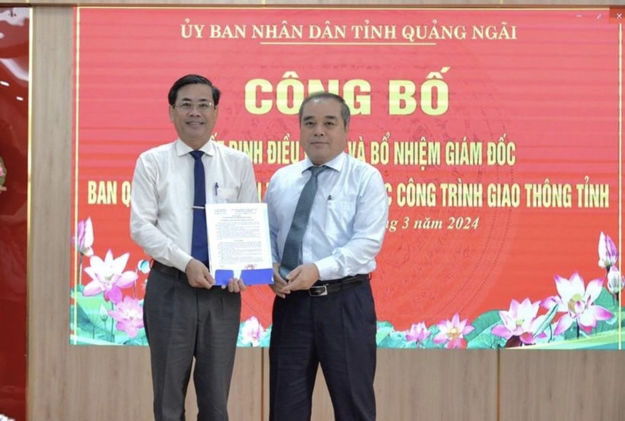 Ban Quản lý dự án Đầu tư xây dựng các công trình giao thông Quảng Ngãi có tân Giám đốc