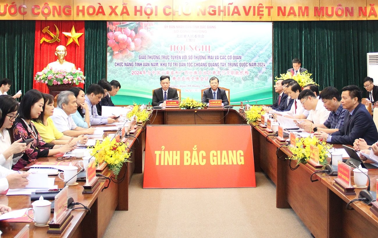 Bắc Giang tổ chức hội nghị giao thương trực tuyến với Trung Quốc về tiêu thụ vải thiều