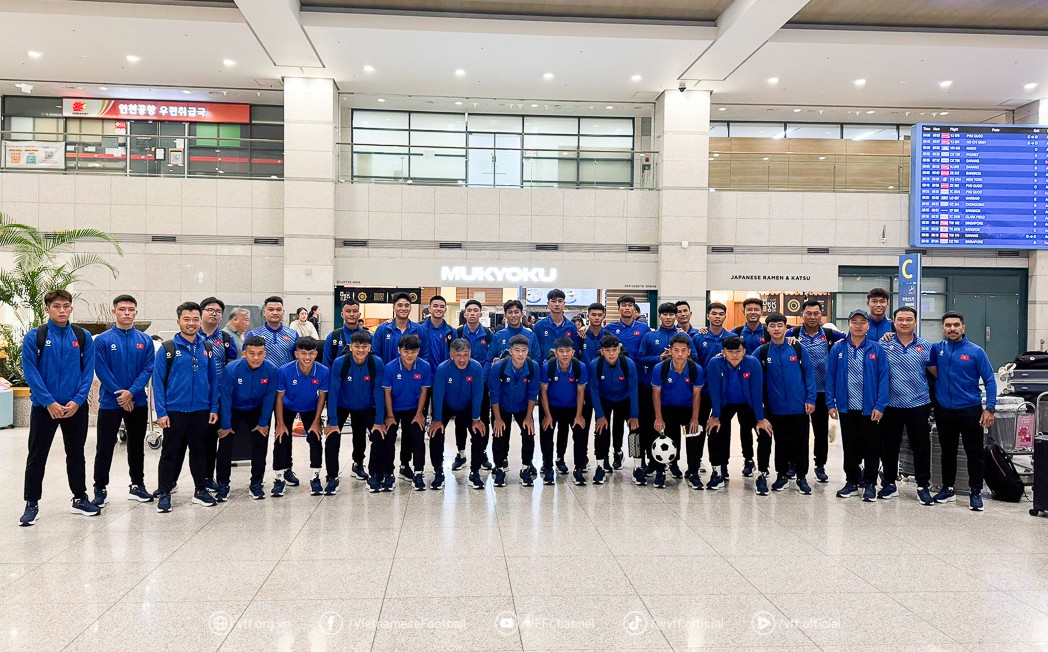 Đội dự tuyển U18 Việt Nam tới Hàn Quốc, chuẩn bị tham dự Seoul EOU Cup 2025