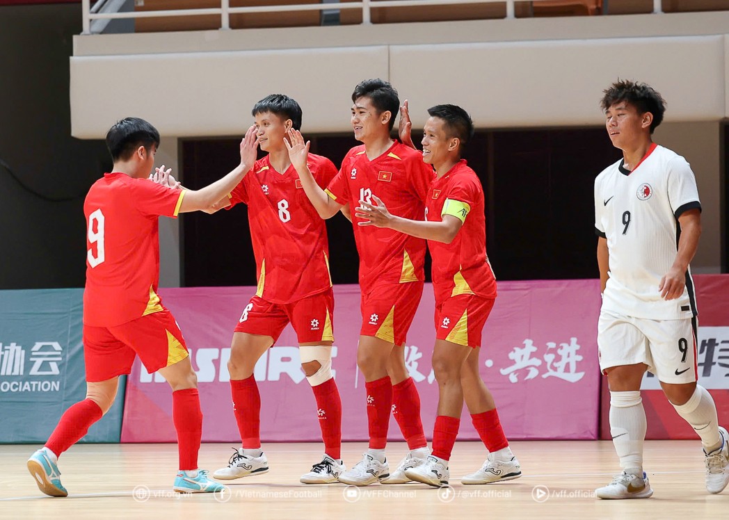 Đội tuyển futsal Việt Nam thắng đậm Hồng Kông trong trận ra quân tại Vòng loại châu Á